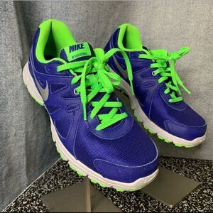 Blue and Green Nikes 